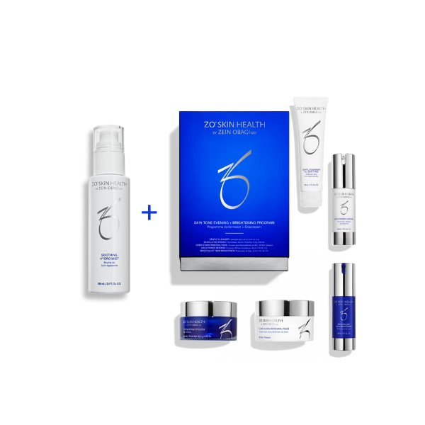 KIT Skin Tone Evening + Brightening Program + Soothing Hydro mist gratis (verdi 895,-)